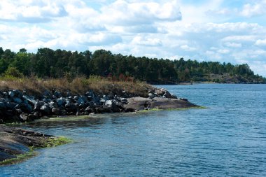 Scenic view of archipelago against sky during summer 