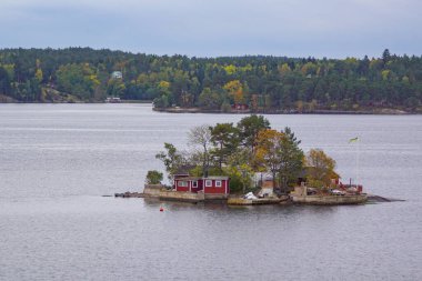 Scenic view of archipelago during the autumn 