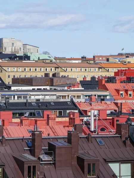 Hög Vinkel Utsikt Över Byggnader Staden — Stockfoto