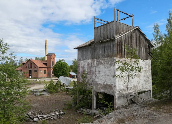 Veduta Del Vecchio Edificio Industriale Abbandonato Contro Cielo — Foto Stock