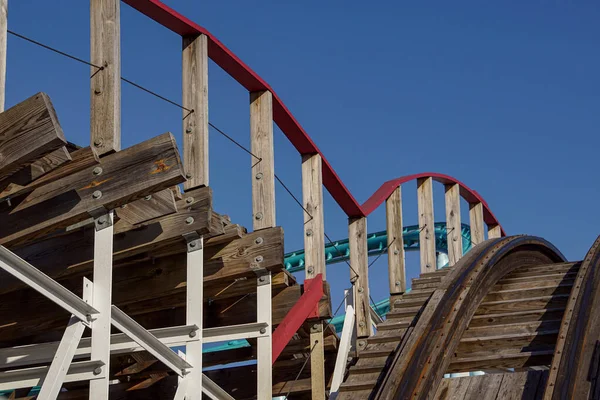 Close Part Roller Coaster — Stock Photo, Image