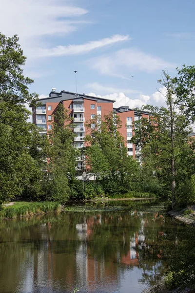 stock image Scenic view of canal by buildings against sky