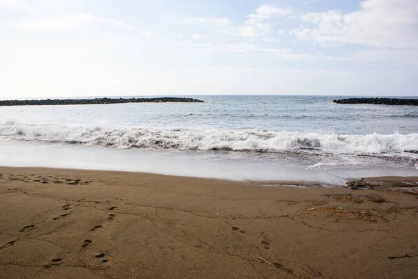 Живописный Вид Пляжа Фоне Неба — стоковое фото