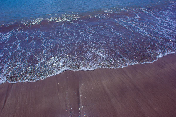 Высокоугольный Вид Пляж Течение Дня — стоковое фото