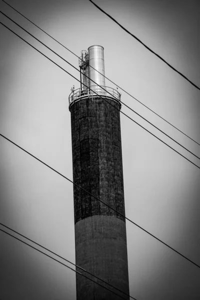 Low Angle View Industrial Chimney — Stock Photo, Image