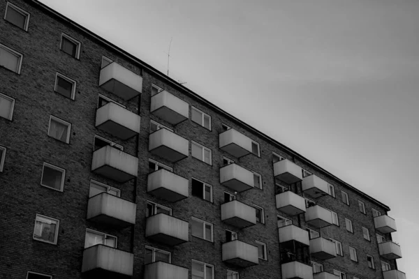 Low Angle View Apartment Building Sky — Φωτογραφία Αρχείου