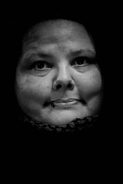 Portrait Person Black White — Stock Photo, Image