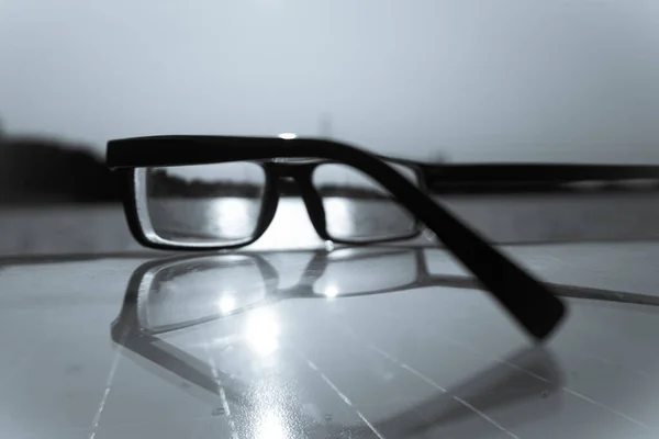 Nahaufnahme Der Brille Freien — Stockfoto