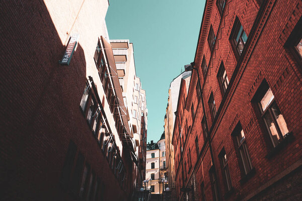 Low angle view of buildings against sky 