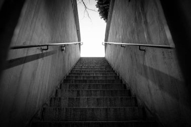 Bir merdivenin alçak açılı görüntüsü 