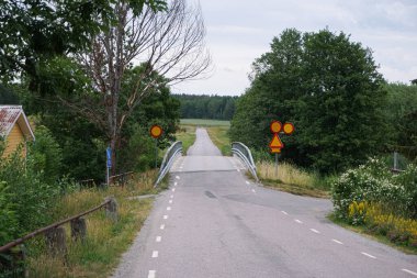View of a road during summer  clipart