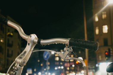 Bir bisiklet gidon Close-Up