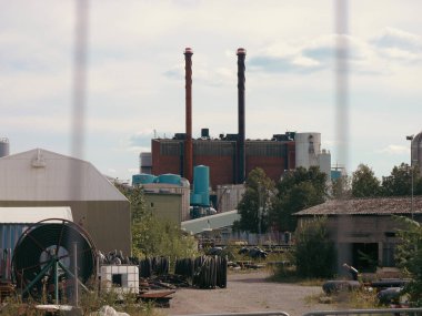 Bir sanayi bölgesi manzarası
