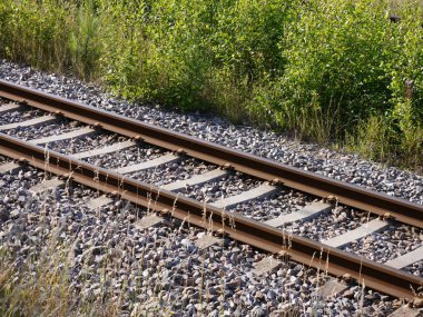 tren yolu ile yakın çekim