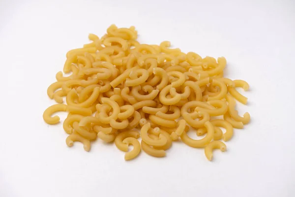 Pile Elbow Macaroni Isolated White — Stock Photo, Image