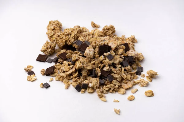 Stock image a heap of chocolate granola breakfast cereal