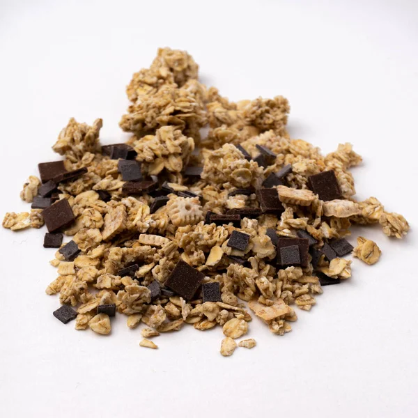 Heap Chocolate Granola Breakfast Cereal — Stock Photo, Image