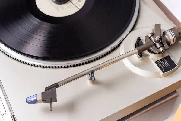 Closeup View Vintage Vinyl Record Player Stylus — Stock Photo, Image