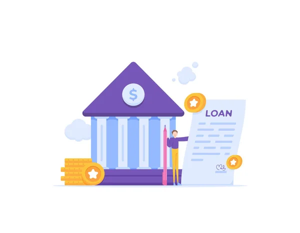Debt Bank Loans Obligation Pay Legal Money Credit Borrowing Documents — Image vectorielle