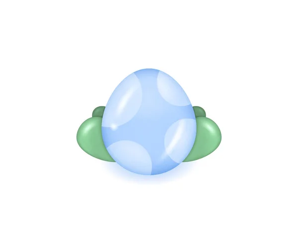 Uova Pasqua Uovo Foglie Impianti Icona Simbolo Progettazione Concettuale Illustrazione — Vettoriale Stock