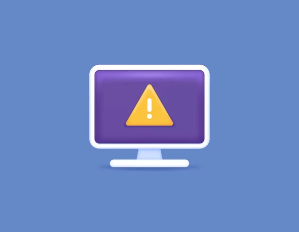 Warning Error Occurred Computer System Hazard Warning Notice System Crashes — Stock Vector