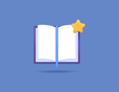 Kitabı aç ve başrol oyna. Yer imleri ya da favori kitaplar. Kitabın sayfalarını sakla. Referanslar, edebiyat veya popüler dergiler. Çevrimiçi kütüphaneler. Eğitim ve bilim. Sembol ya da simge. Minimalist 3B 