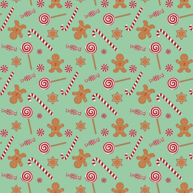 Kusursuz desenli Noel tatlı arka planı