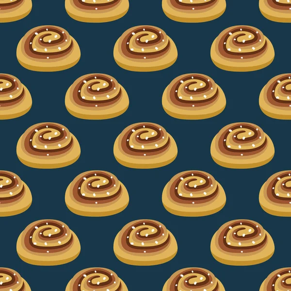 Seamless Pattern Cinnamon Roll — Image vectorielle