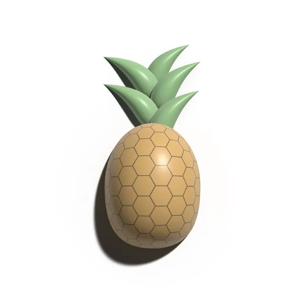 Renderande Ananas Tropiska Frukter — Stockfoto