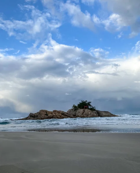Пляж Морі Похмурий День — стокове фото
