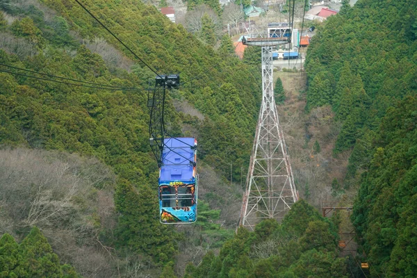 Канатная Дорога Вершине Горы Гондола Канатная Дорога Эхимэ Исидзути — стоковое фото