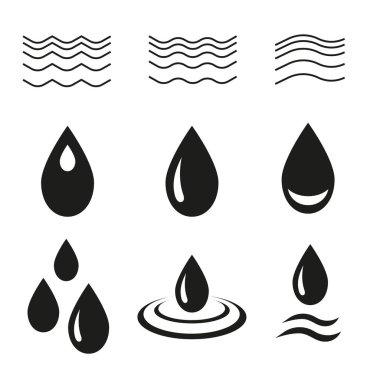 Dekoratif çizgilerin vektör kümesi boho tarzında siluetleri düşürür