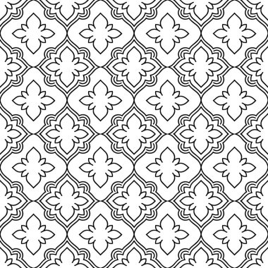 Arka plan, duvar kağıtları ve tasarımlar için Arapça doğulu süslemelere sahip kusursuz vektör deseni.