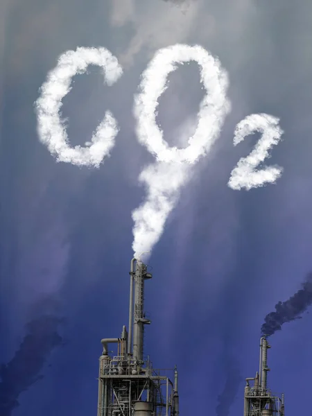 Gökyüzünde Karbon Dioksit Boyutlu Kavram — Stok fotoğraf