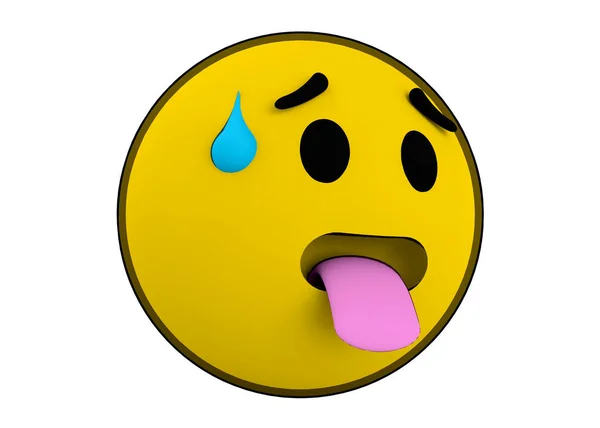 Tired Emoticon Icon — Stock Photo, Image