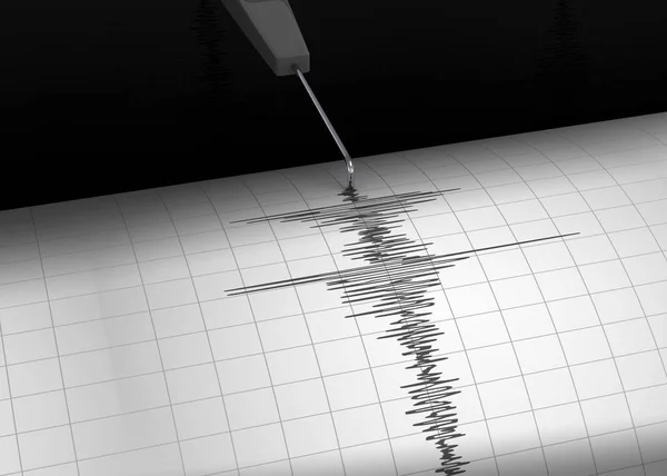 Seismograf Vykreslování — Stock fotografie