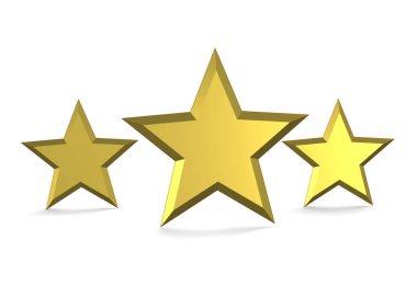 Three Golden Star - 3d