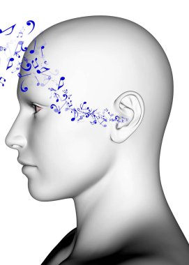 Listening To Music - 3d Concept