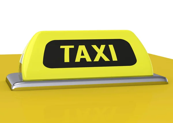 Gul Taxi Render — Stockfoto