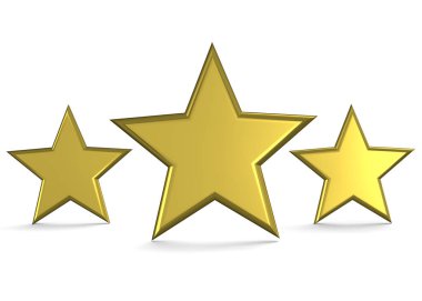 Three Golden Star - 3d