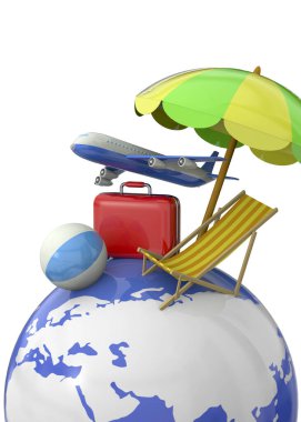 Yaz Konseptinde Seyahat - 3D