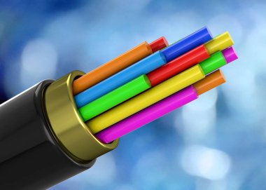 Colorful Cable - 3D render