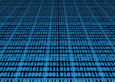 blue Binary Numbers - 3D