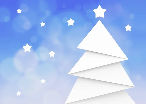 Christmas Tree Blue Background — Stock Photo, Image