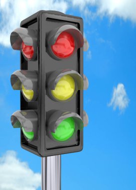 Trafik ışığı ve gökyüzü