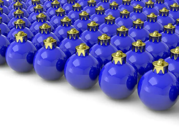 Blue Christmas Balls Render — Stock Photo, Image