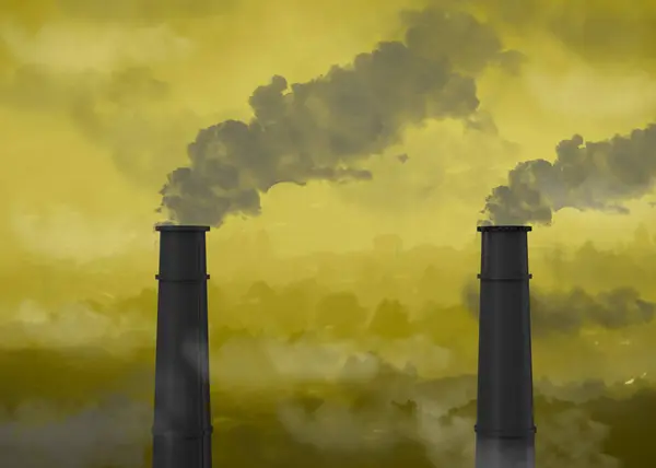Загрязнение Разрушает Планету Стоковая Картинка