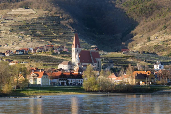 Weißenkirchen Einem Sonnigen Frühlingsabend Der Wachau Der Donau Österreich — Stockfoto