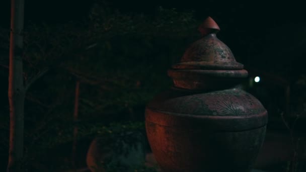 Gece Eve Dönerken Köyün Ortasında Yalnız Başına Yürüyen Üzgün Bir — Stok video