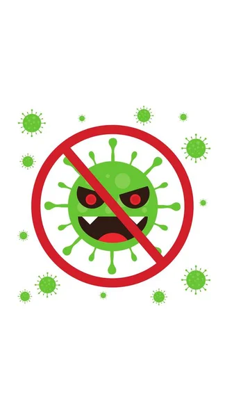 coronavirus and influenza virus.Virus icon. White Background. Illustration
